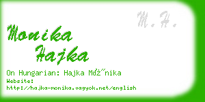 monika hajka business card